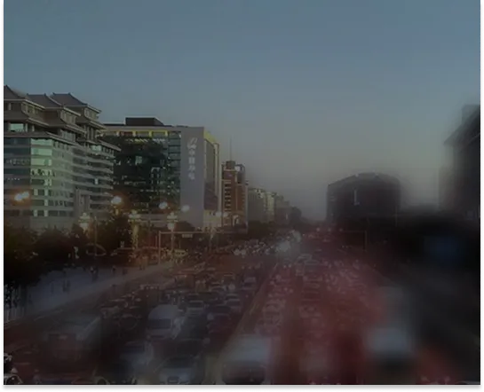 Busy city street at dusk, promoting fast access to Asian-focused services via an online directory.